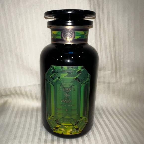 NEW! MAGIC HOUR PERIDOT OOLONG TEA IN VIOLET GLASS APOTHECARY JAR 60-75 CUPS - Picture 4 of 6